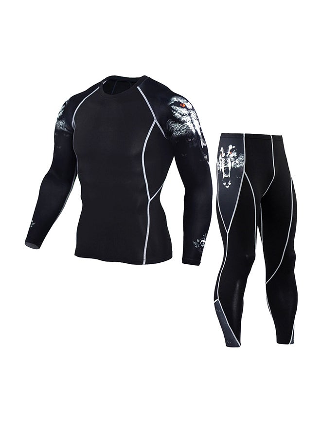 2-Piece Sports Suit Set Jade Black - Image 1