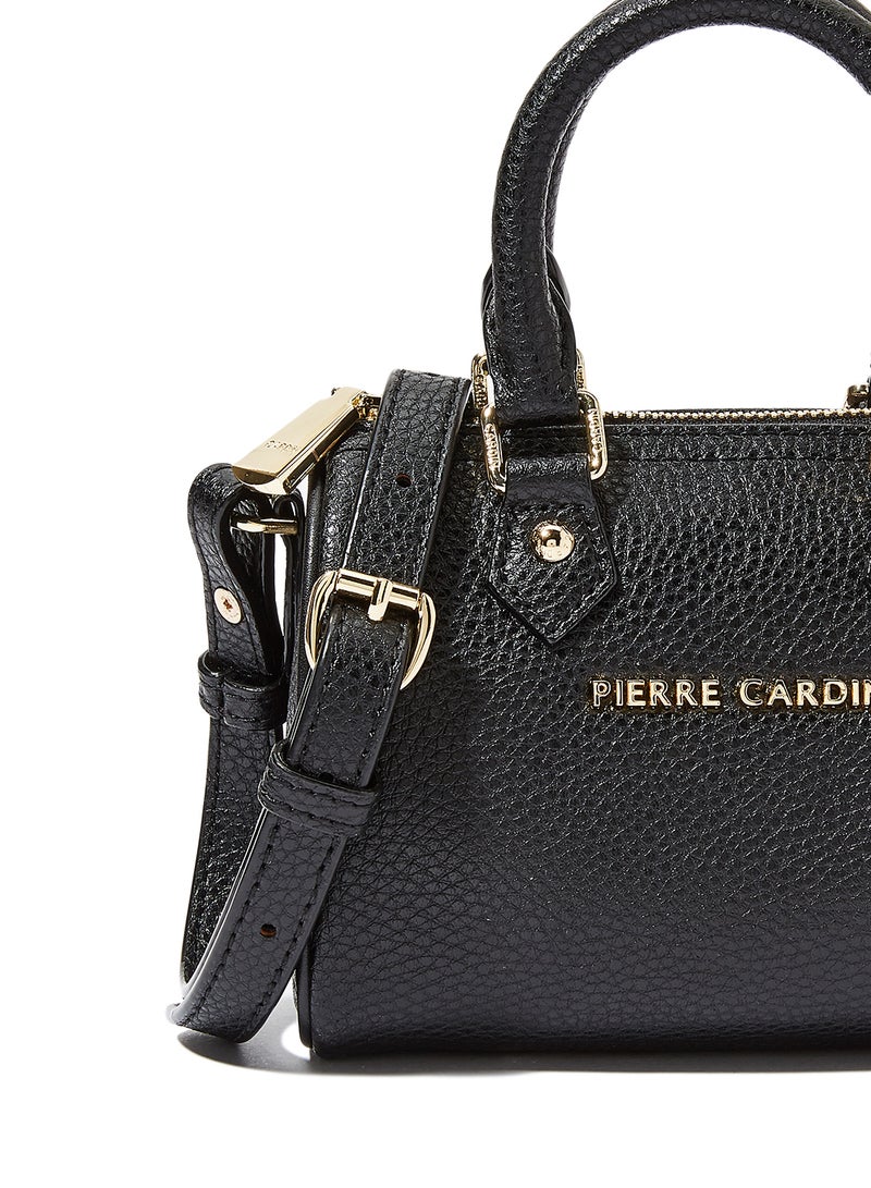 pierre cardin - Handbag With Leather Chain Black - Image 1
