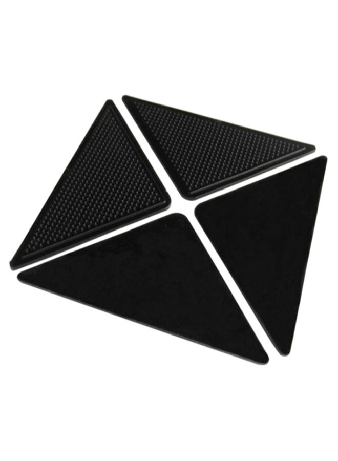 مجموعة ملصقات تثبيت بساط بتصميم مضاد للانزلاق من 4 قطع أسود 15.5 x 10.5سم - Image 1
