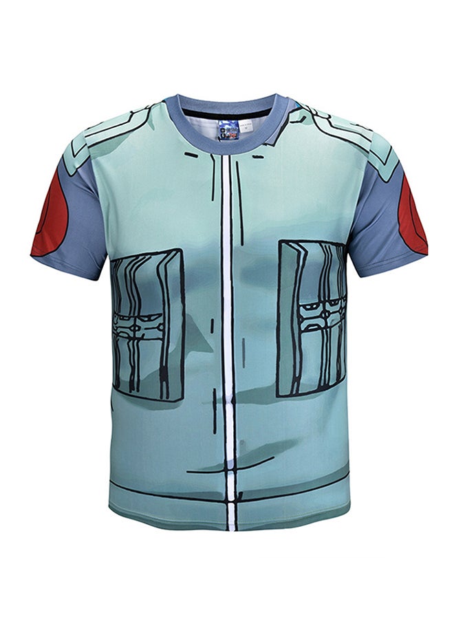 3D Printed  Summer Short Sleeve T-Shirt Multicolour - Image 1