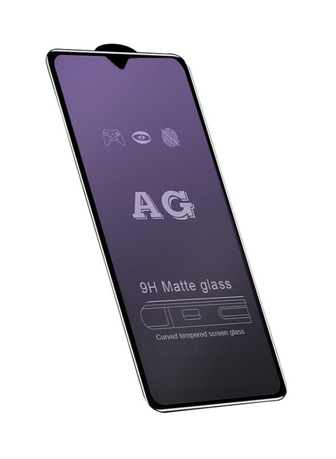 اي جي لاصقة حماية منحنية للشاشة مصنوعة من الزجاج بلون مطفي لهاتف سامسونج A10S شفاف/ أسود - Image 1