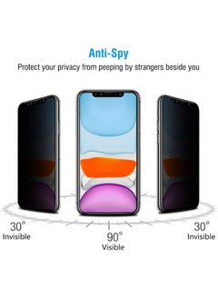 Generic Anti Spy Privacy Screen Protector For iPhone 11 Black  - Image 3