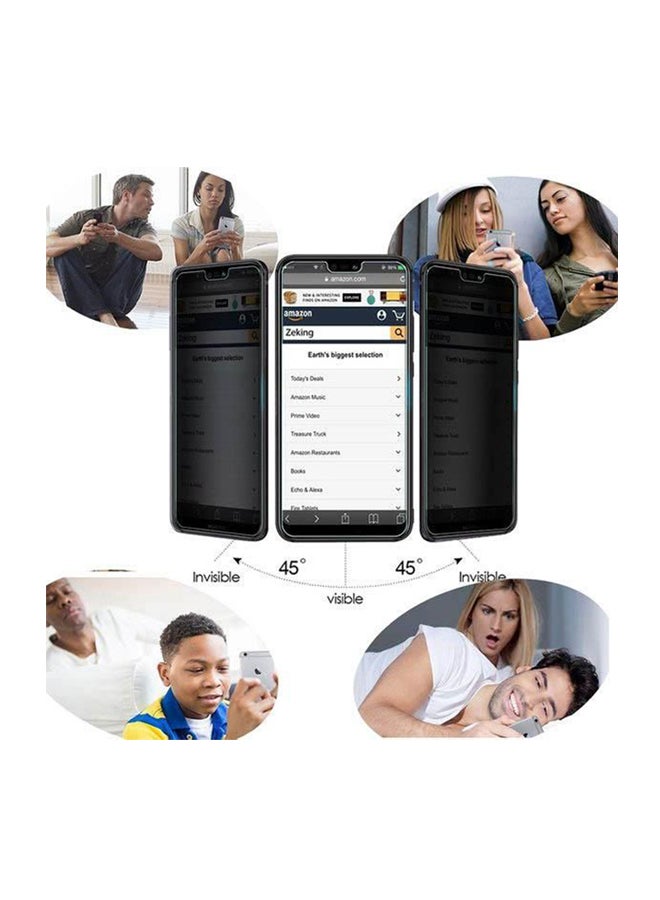 Glass Privacy Screen Protector For Samsung Galaxy A70 Grey - Image 3