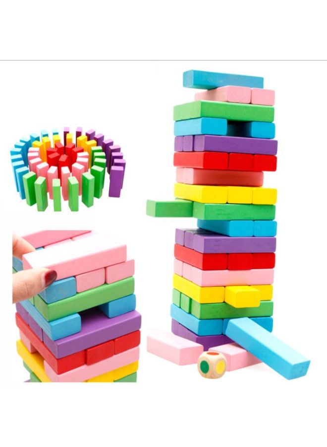 ماركة غير محددة مكعبات لعبة Jenga خشبية مكونة من 48 قطعة  - Image 4