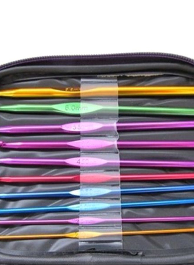 22-Piece Yarn Craft Knitting Crochet Set With Case Multicolour - Image 2
