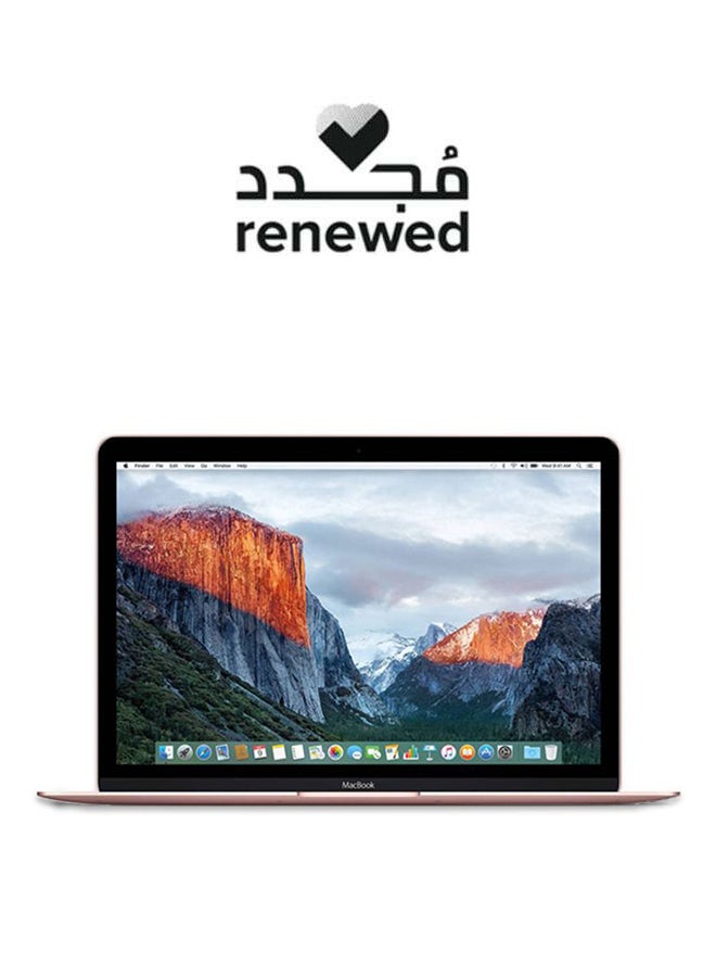 ابل  مُجدد - ماك بوك بشاشة عرض رتينا مقاس 12 بوصة ومعالج كور m5 بقوة 1.2 جيجاهرتز وذاكرة وصول عشوائي رام 8 جيجابايت ووسيط تخزين ذو حالة ثابتة سعة 512 جيجابايت وبطاقة رسومات إنتل إتش دي 515 ذهبي وردي - Image 1