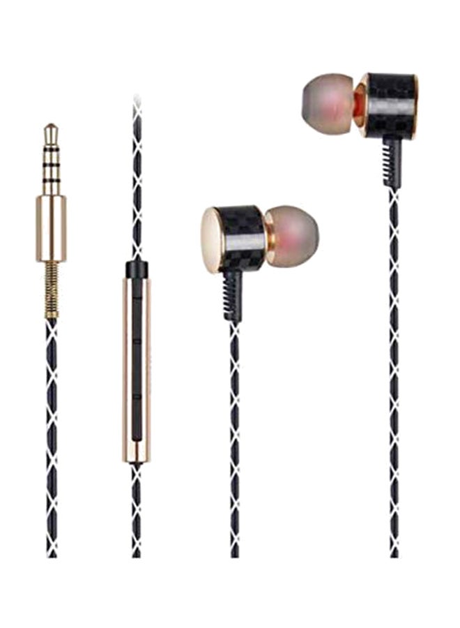 budi Wired In-Ear Headphones With Remote And Mic Gold/Grey - Image 1