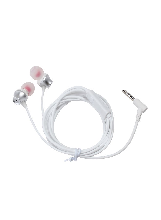 budi Wired In-Ear Headphones With Remote And Mic White - Image 1