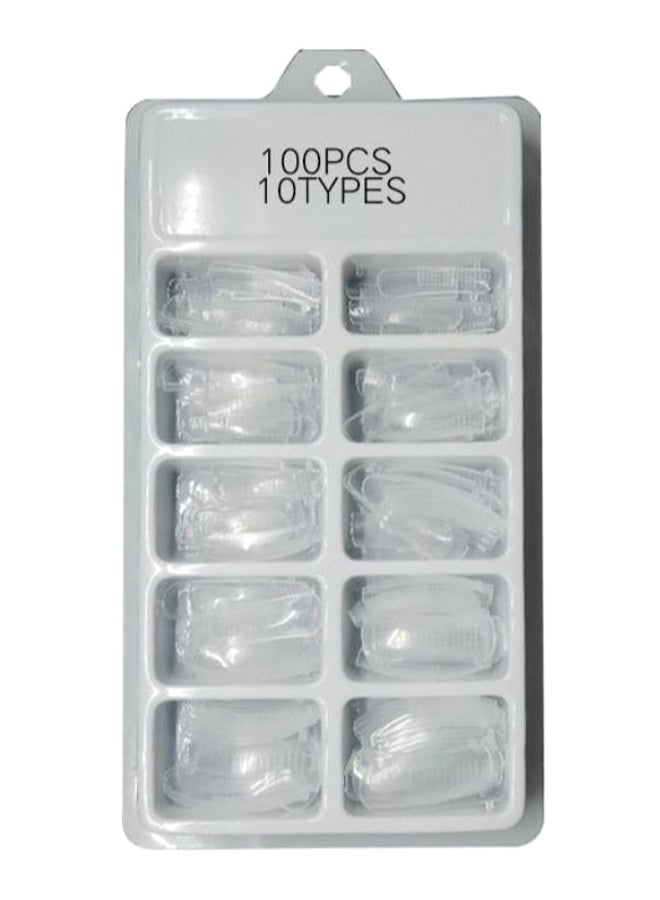 Generic 100-Piece Fake Nail Tip Set Clear  - Image 1