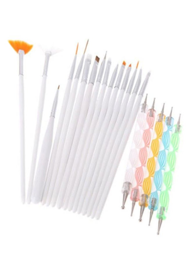 20-Piece Nail Art Design Tool Set Multicolour - Image 1