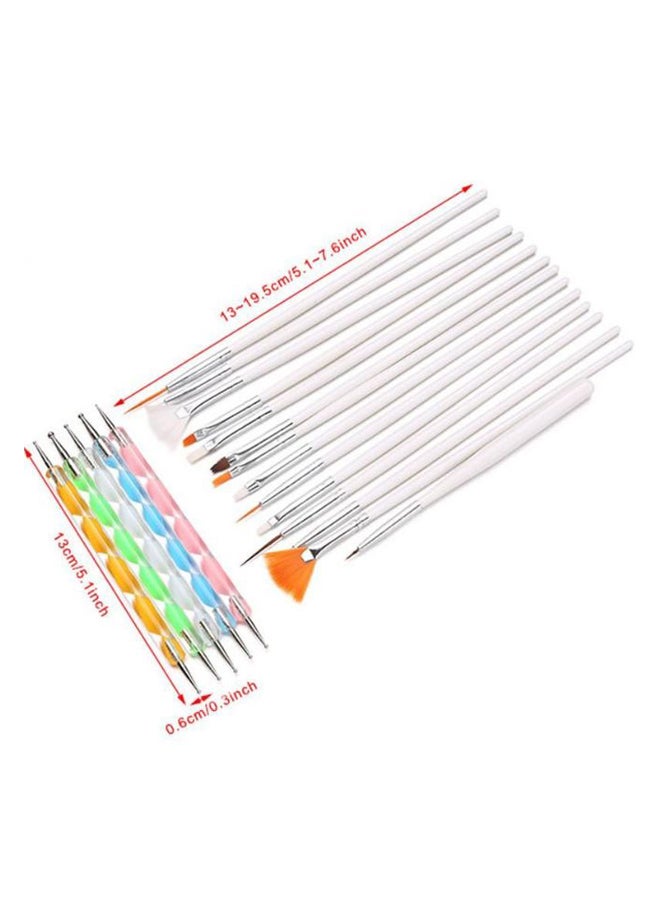20-Piece Nail Art Design Tool Set Multicolour - Image 2