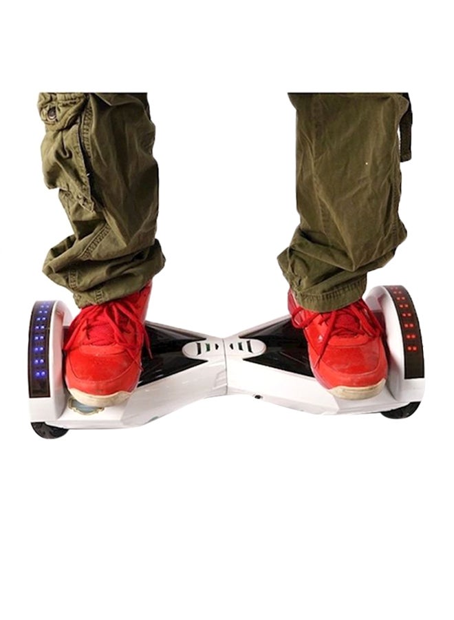 كروني سكوتر كهربائي ذاتي التوازن، بلون أبيض/ أسود متعدد الألوان - Image 4