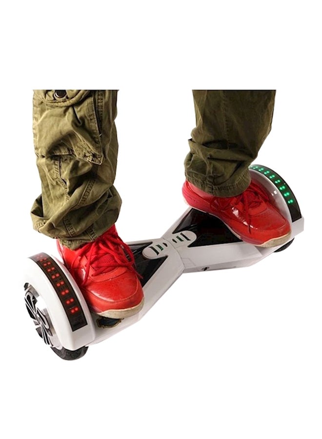 كروني سكوتر كهربائي ذاتي التوازن، بلون أبيض/ أسود متعدد الألوان - Image 3