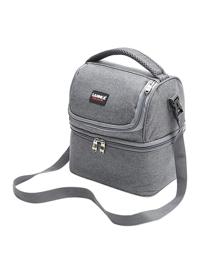 LIXADA Double-Deck Lunch Bag Grey 22 x 20 x 17centimeter  - Image 2