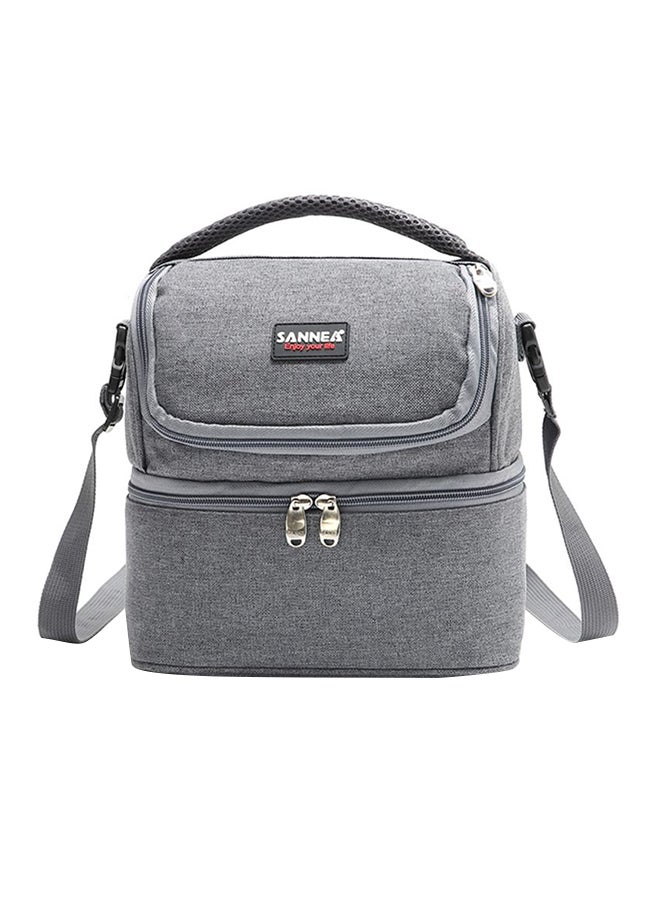 LIXADA Double-Deck Lunch Bag Grey 22 x 20 x 17centimeter  - Image 1