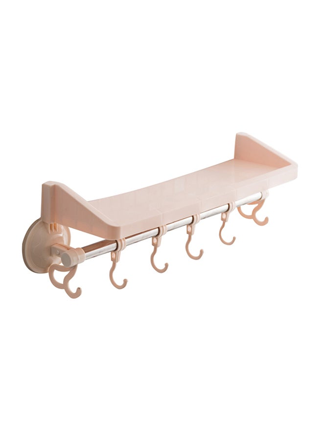 Sharpdo Suction Cup Bathroom Rack Pink 36x11cm - Image 1