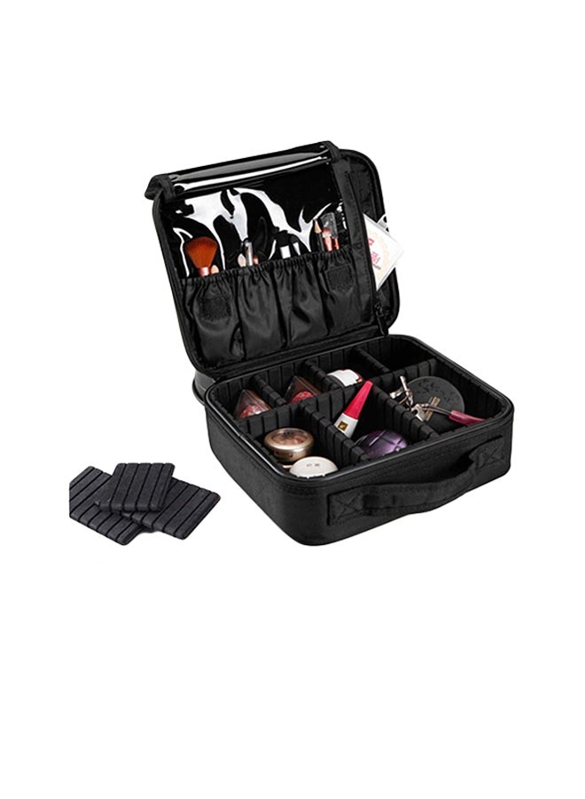 حقيبة احترافية متعددة الطبقات لتخزين المكياج ومستحضرات التجميل أسود - Image 1