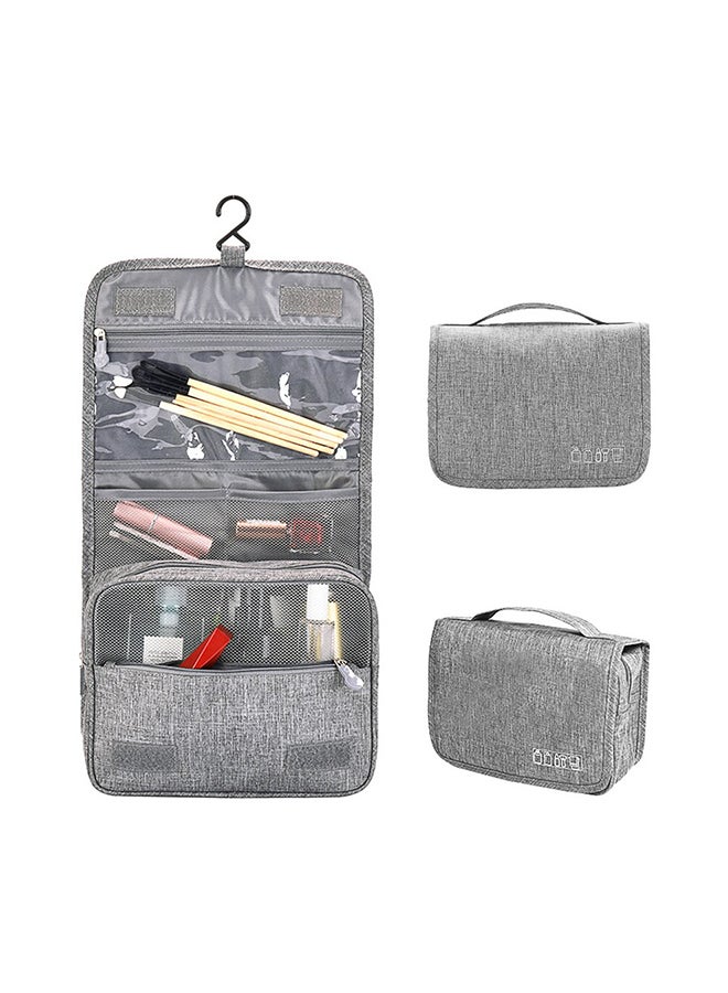 حقيبة مستحضرات تجميل قابلة للتعليق ومناسبة للسفر رمادي - Image 2