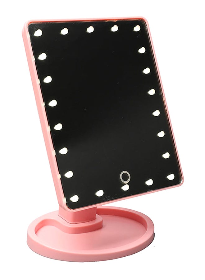 22 LED Lights Touch Screen Makeup Mirror Pink