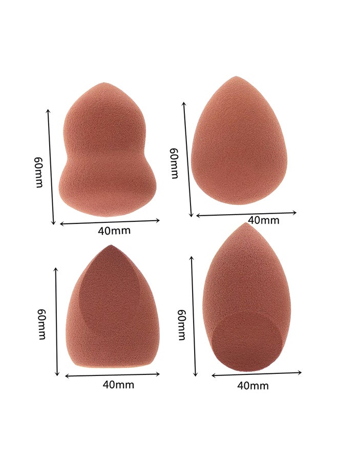 Generic 4-Piece Makeup Sponge Set Brown - Image 3