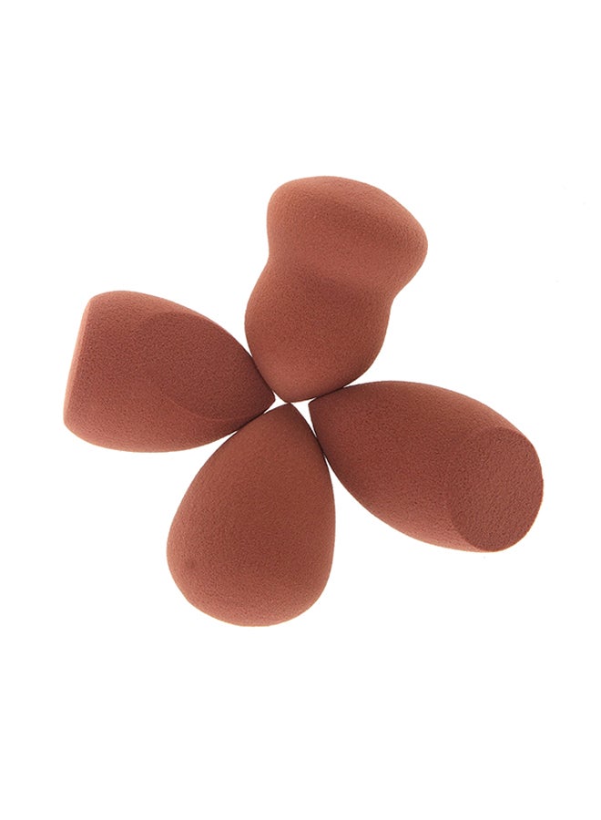 Generic 4-Piece Makeup Sponge Set Brown - Image 1