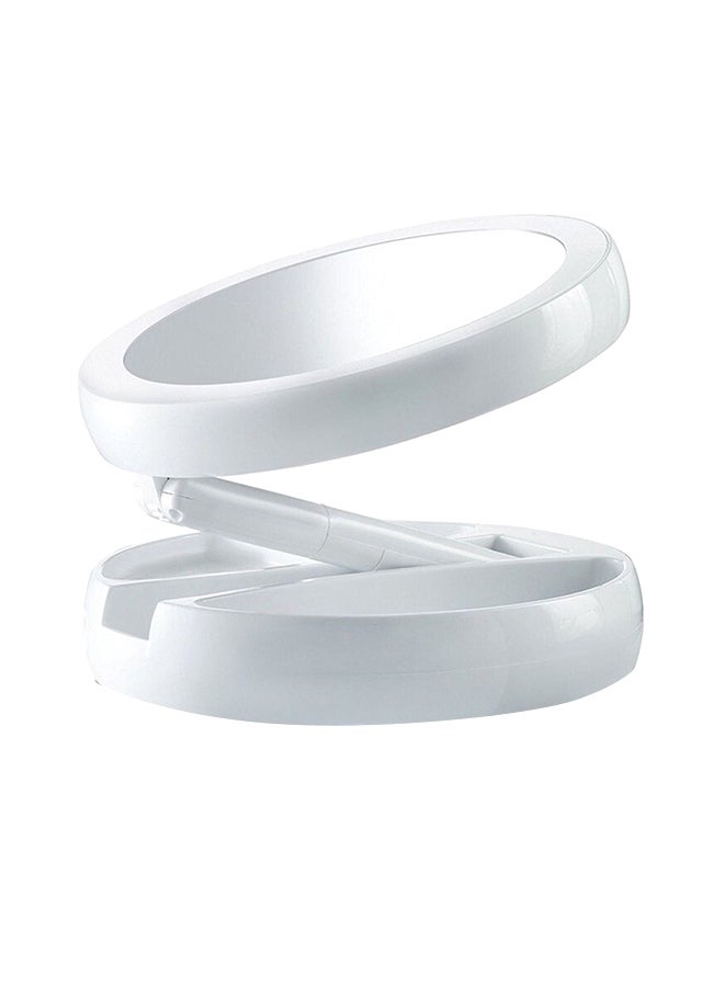 مرآة مستحضرات تجميل قابلة للطي بإضاءة LED أبيض - Image 2