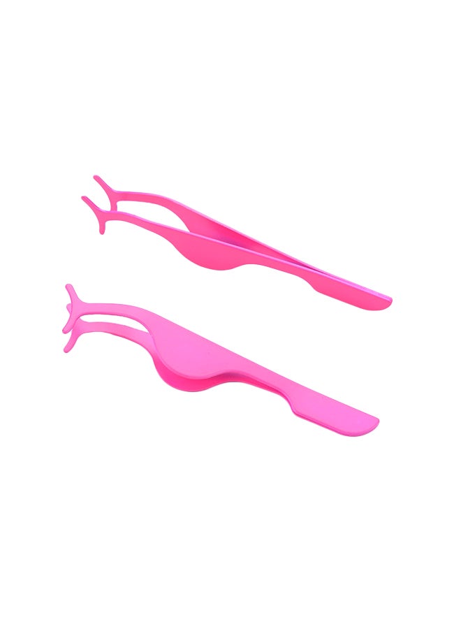 Multifunctional Artificial Eyelash Curler Makeup Tool Pink - Image 1