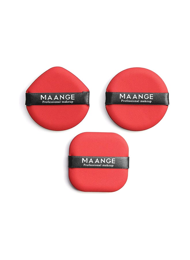 Generic 3-Piece Air Cushion BB Cream Special Powder Puff Red  - Image 1