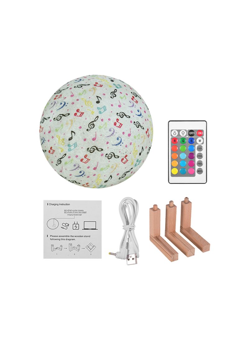 3D Printed USB Rechargeable Moon Lamp With Touch Control Multicolour 5.9inch - Image 3
