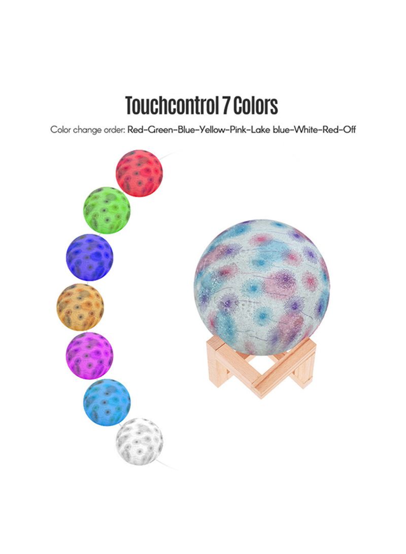 3D Printed USB Rechargeable Moon Lamp With Touch Control Multicolour 5.9inch - Image 2