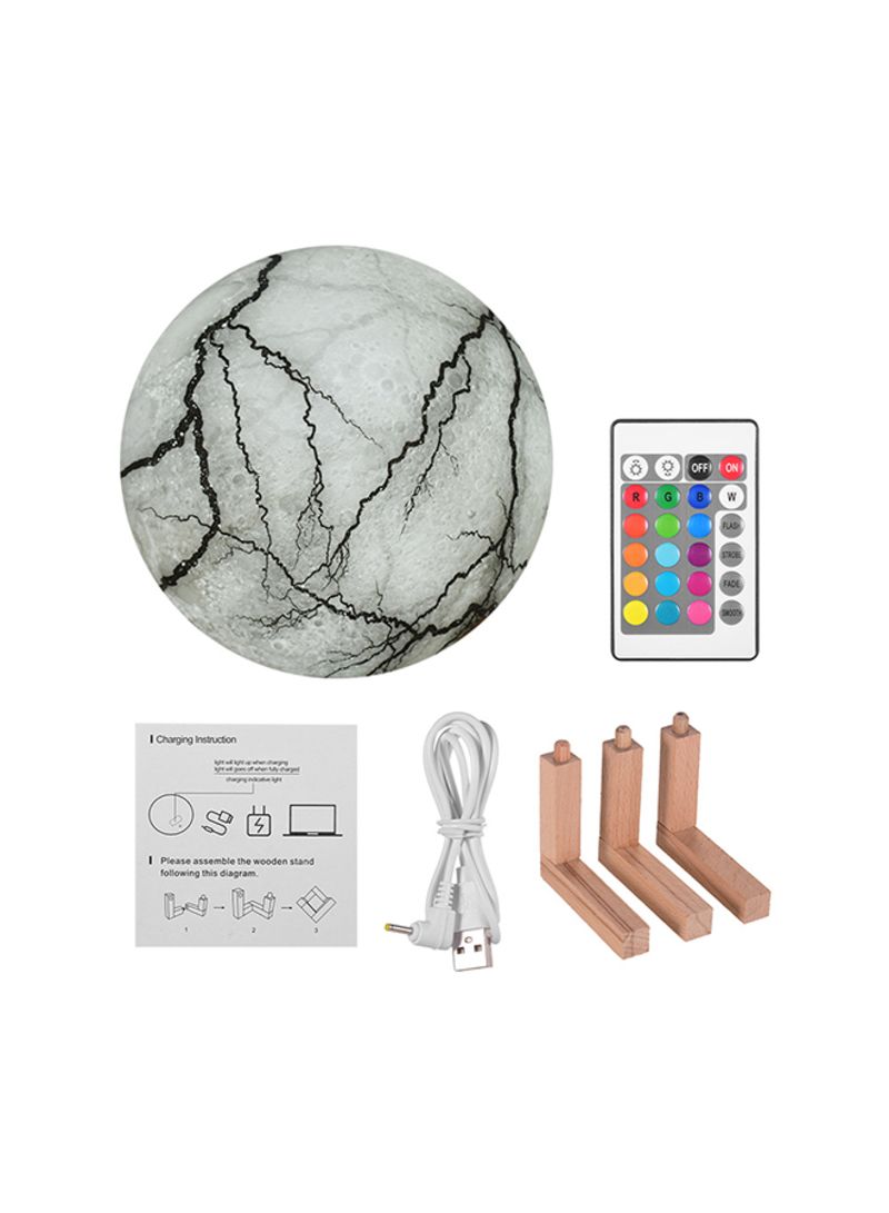 3D Printed USB Rechargeable Moon Lamp With Touch Control Multicolour 5.9inch - Image 3