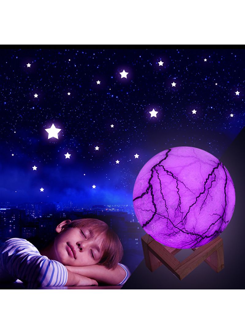 3D Printed USB Rechargeable Moon Lamp With Touch Control Multicolour 5.9inch - Image 5