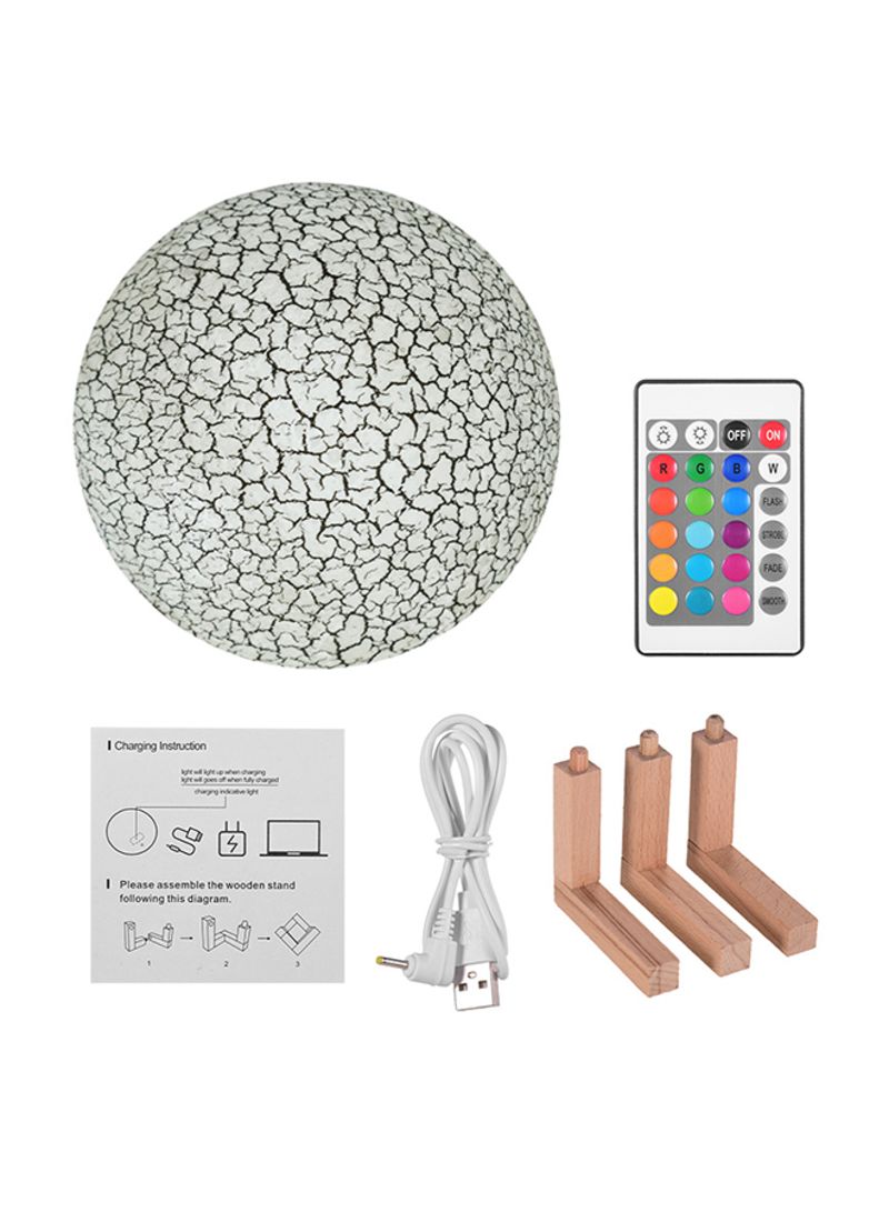 3D Printed USB Rechargeable Moon Lamp With Touch Control Multicolour 5.9inch - Image 2