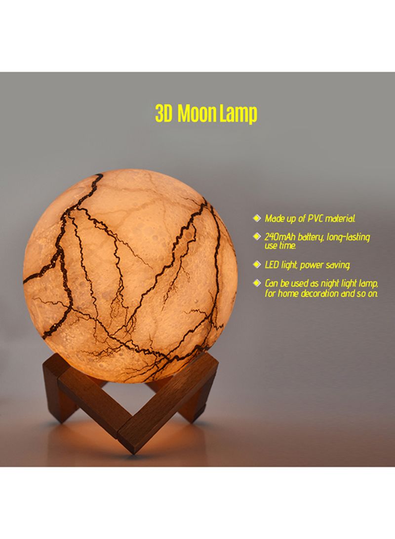 3D Printed USB Rechargeable Moon Lamp With Touch Control Multicolour 5.9inch - Image 4