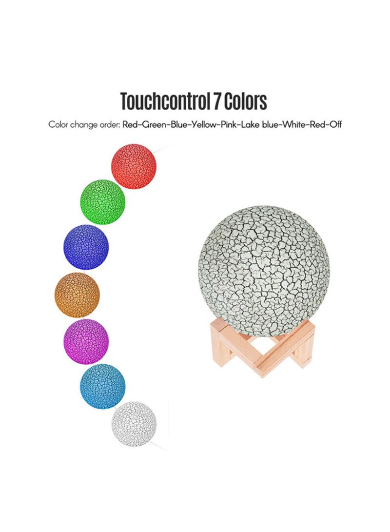 3D Printed USB Rechargeable Moon Lamp With Touch Control Multicolour 5.9inch - Image 3