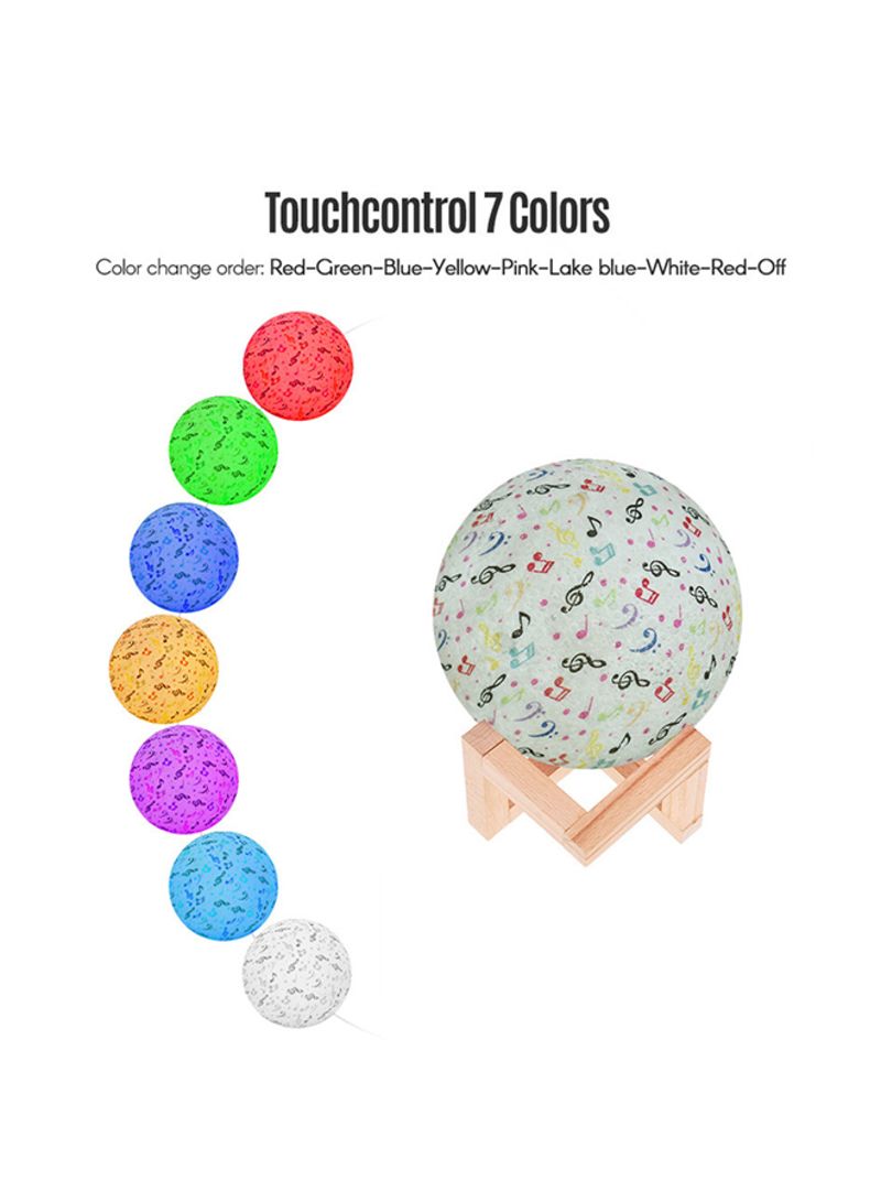 3D Printed USB Rechargeable Moon Lamp With Touch Control Multicolour 5.9inch - Image 2