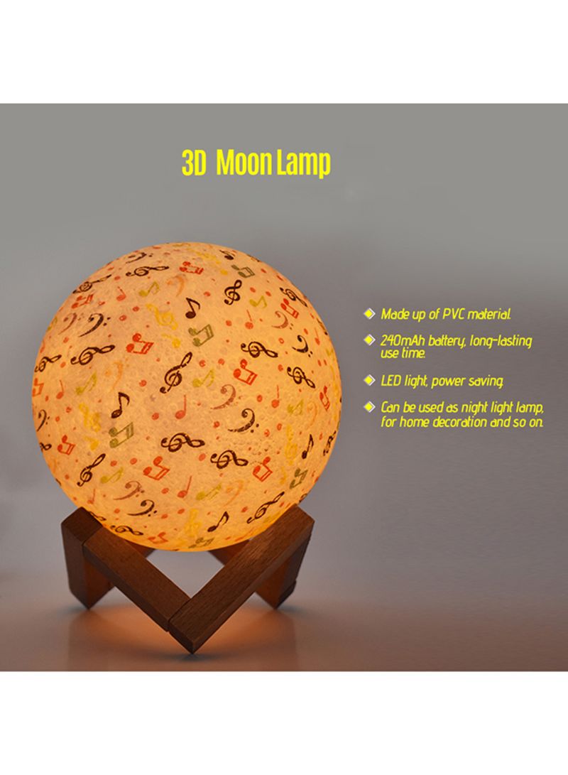 3D Printed USB Rechargeable Moon Lamp With Touch Control Multicolour 5.9inch - Image 4