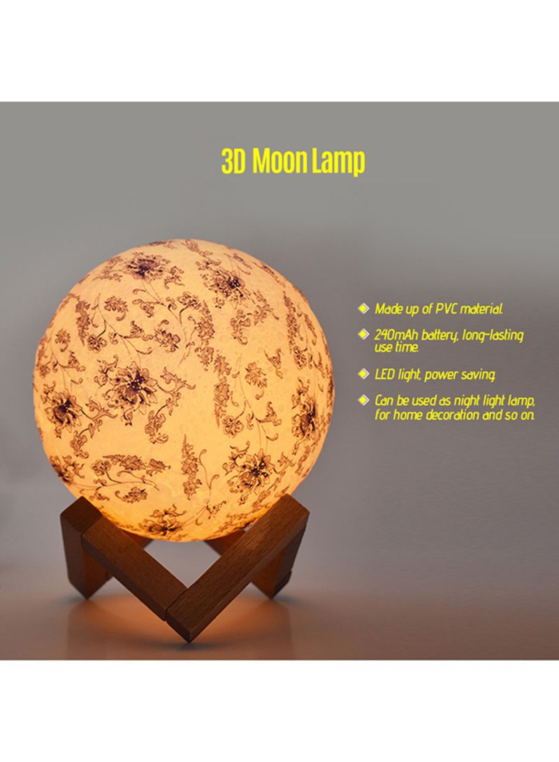 3D Printed USB Rechargeable Moon Lamp With Touch Control Multicolour 5.9inch - Image 5