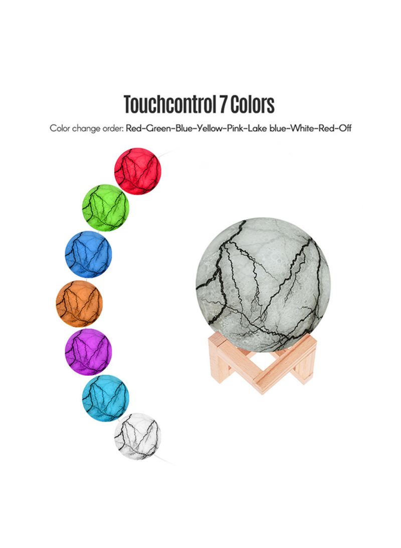 3D Printed USB Rechargeable Moon Lamp With Touch Control Multicolour 5.9inch - Image 2