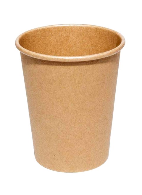 50-Piece Disposable Paper Cup Brown 7cm