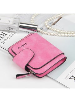baellerry PU Leather Zipper Short Wallet Pink  - Image 3