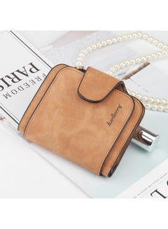 baellerry PU Leather Zipper Short Wallet Brown  - Image 3