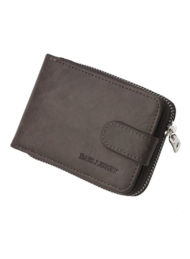 baellerry PU Leather Business Money Clip Wallet Dark Coffee 