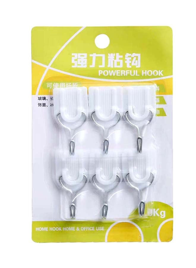 شاربدو خطافات للمطبخ والحمام من 6 قطع أبيض 5Ø³Ù†ØªÙŠÙ…ØªØ± - Image 2