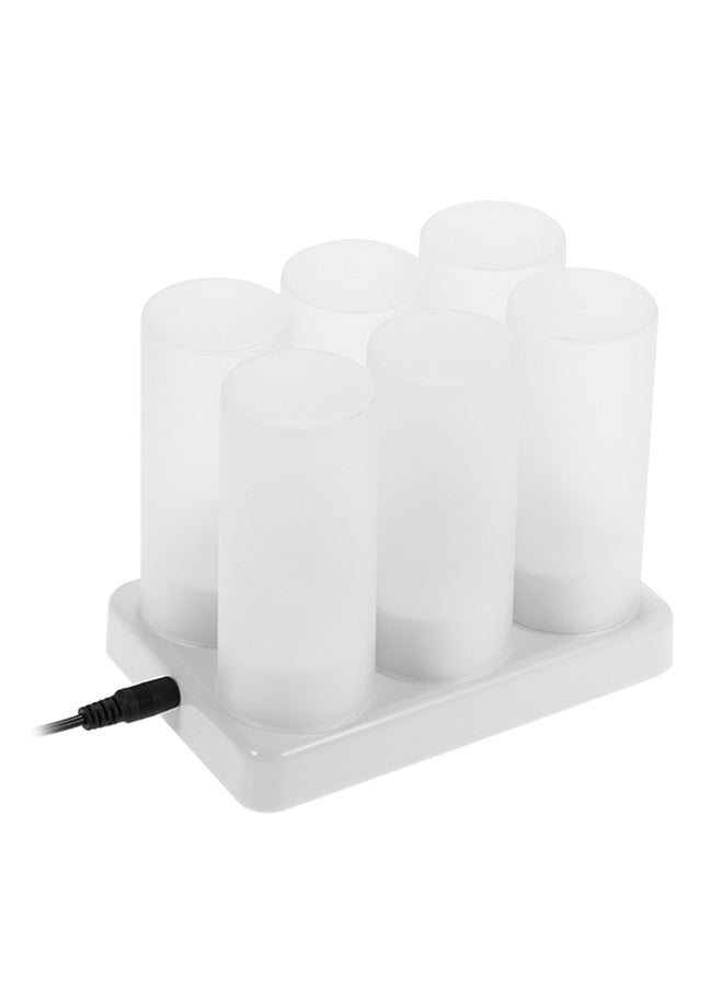 6-Piece Rechargeable Tealight Candle Lights with Remote Control white 18.80x10x12.70cm - Image 2