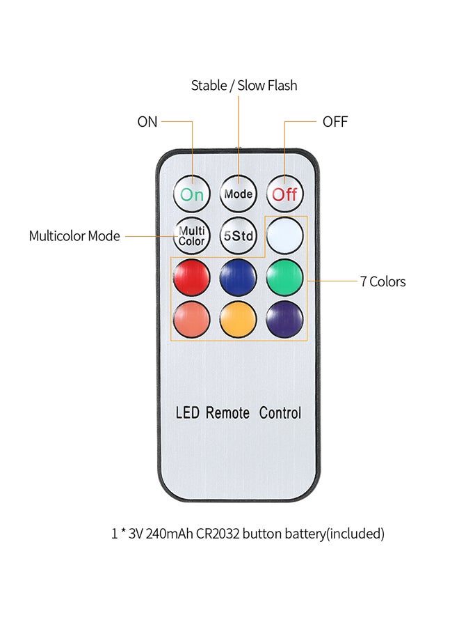 6-Piece Rechargeable Tealight Candle Lights with Remote Control white 18.80x10x12.70cm - Image 3