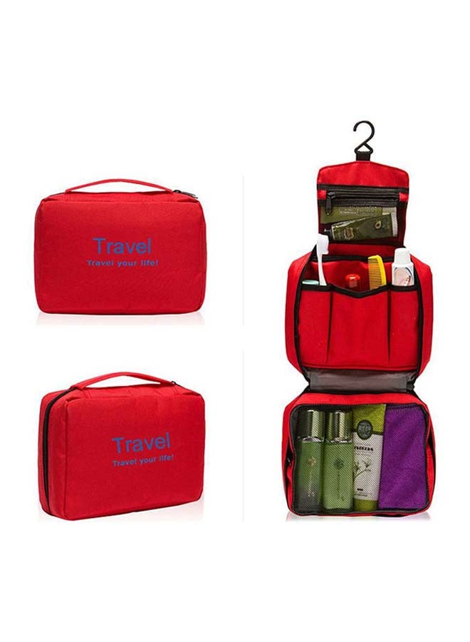 Goldedge Waterproof Toiletry Bag Red - Image 1