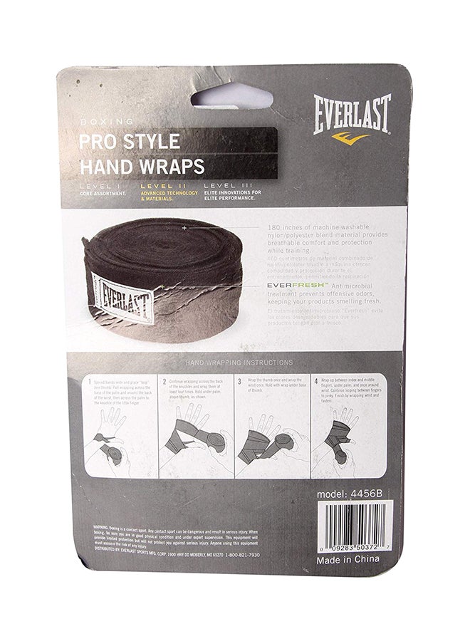 EVERLAST Pro Style Boxing Hand Wrap Black 108inch - Image 3