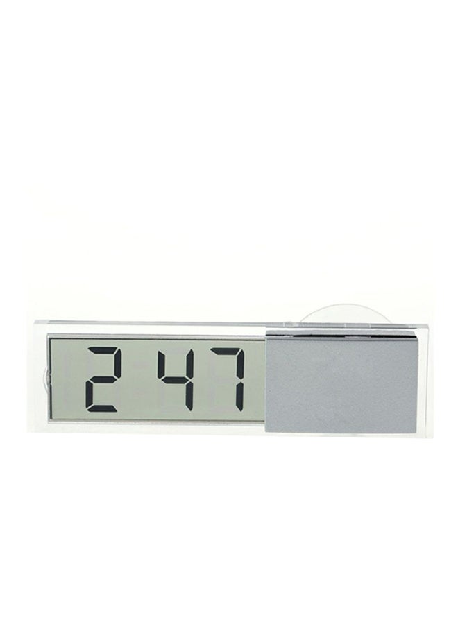 OUTAD - LCD Display Digital Electronic Clock With Sticker Silver - Image 1