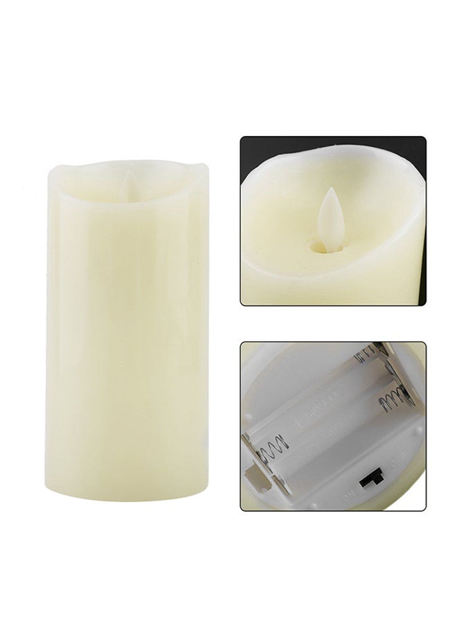 3-Piece Flickering Flameless LED Tea Candle Light Set White  - Image 3